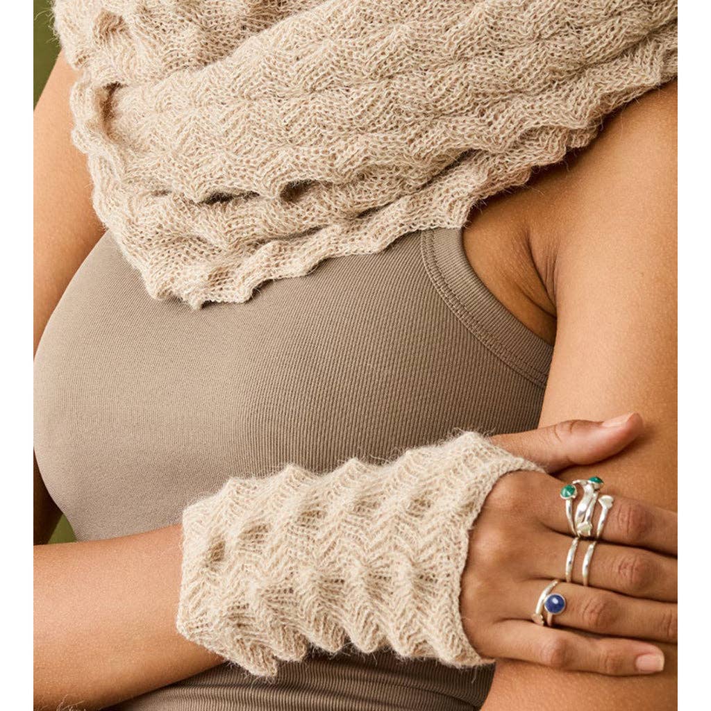 SLATE + SALT - Vente Gants – femme - Gants en alpaga au crochet andin0