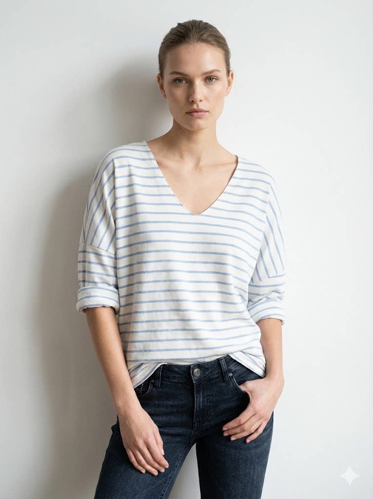 Mimi & Gogo - Vente T-shirt – femme - T-shirt marinière @803239_newraye9