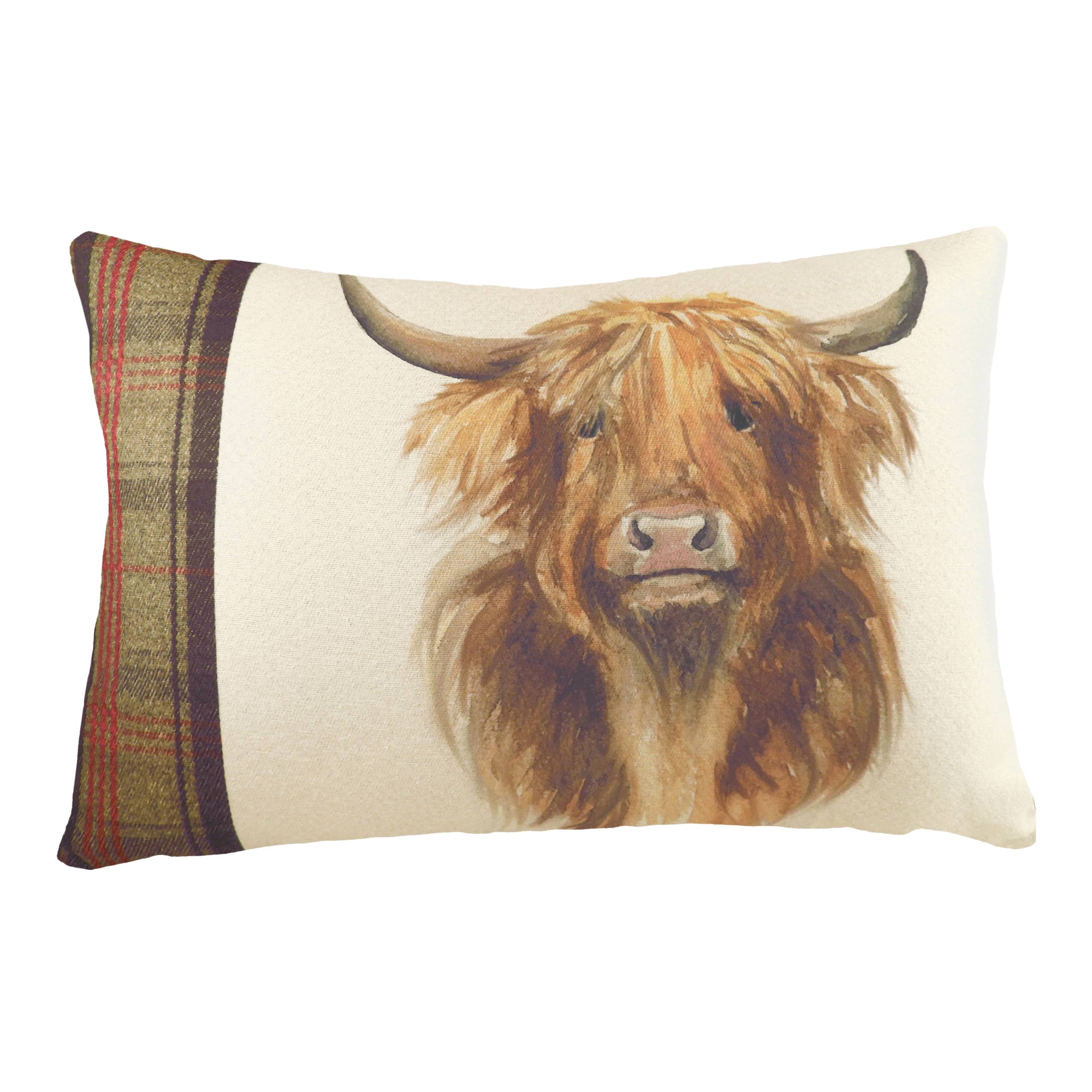 Sable Coussin rectangulaire Hunter Highland Cow, sable en vente sur Faire0
