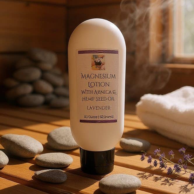 Lavender Magnesium Lotion With Arnica Oil ( 3.1 Ounce 88 Grams ) for wholesale by Bath Bums