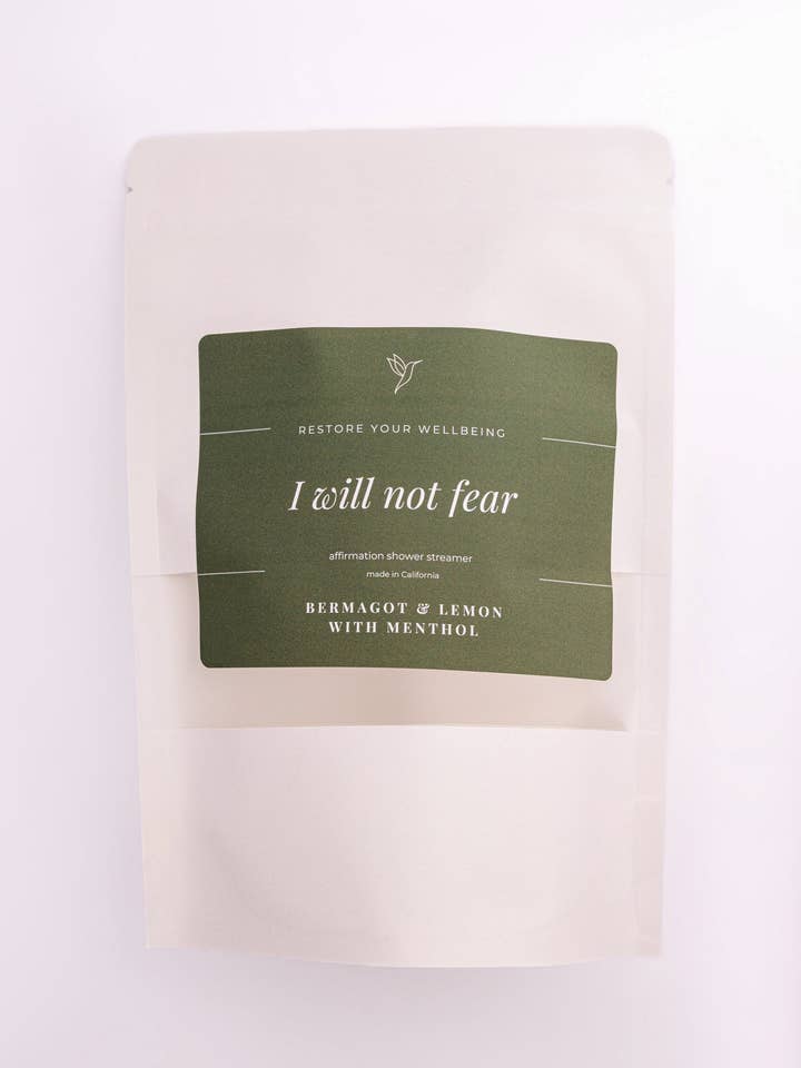 Ik Zal Niet Vrezen – Bergamot & Citroen met Menthol Douche Stomer voor wholesale door Restore Your Wellbeing
