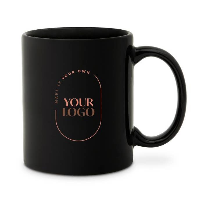 Logo Estampado Personalizado Design Caneca de Café Cerâmica Preta 11 Onces por atacado de Weddingstar Inc.