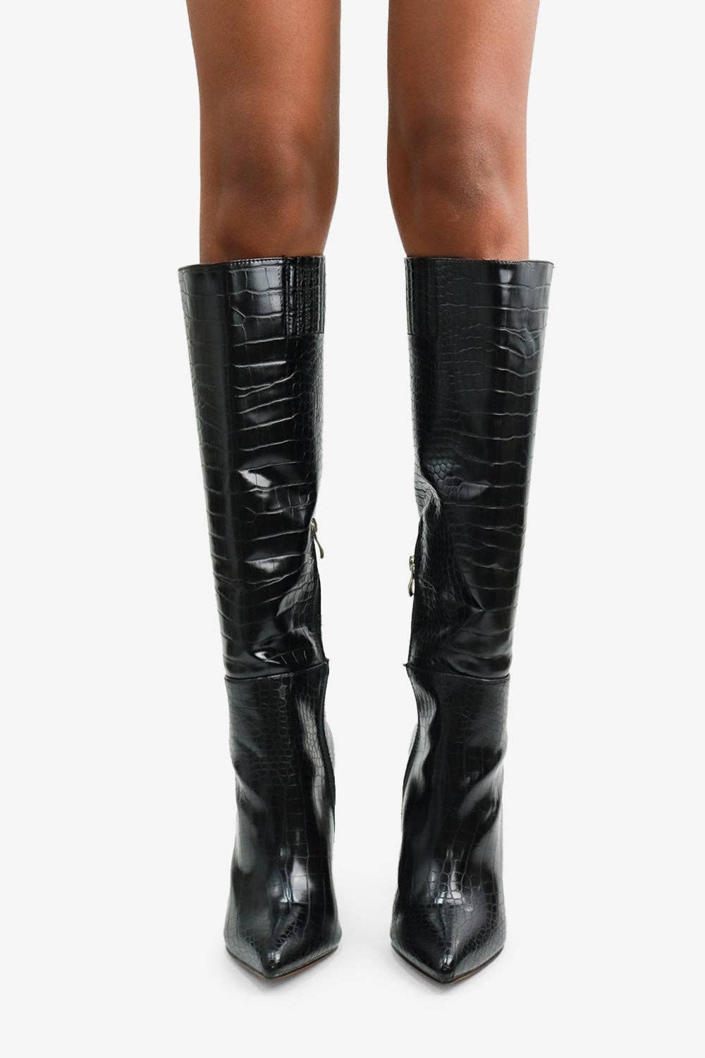 Lemonade Shoes - Wholesale Boots - Women's - ROSE - Under the Knee Crocodile Stiletto Boots3