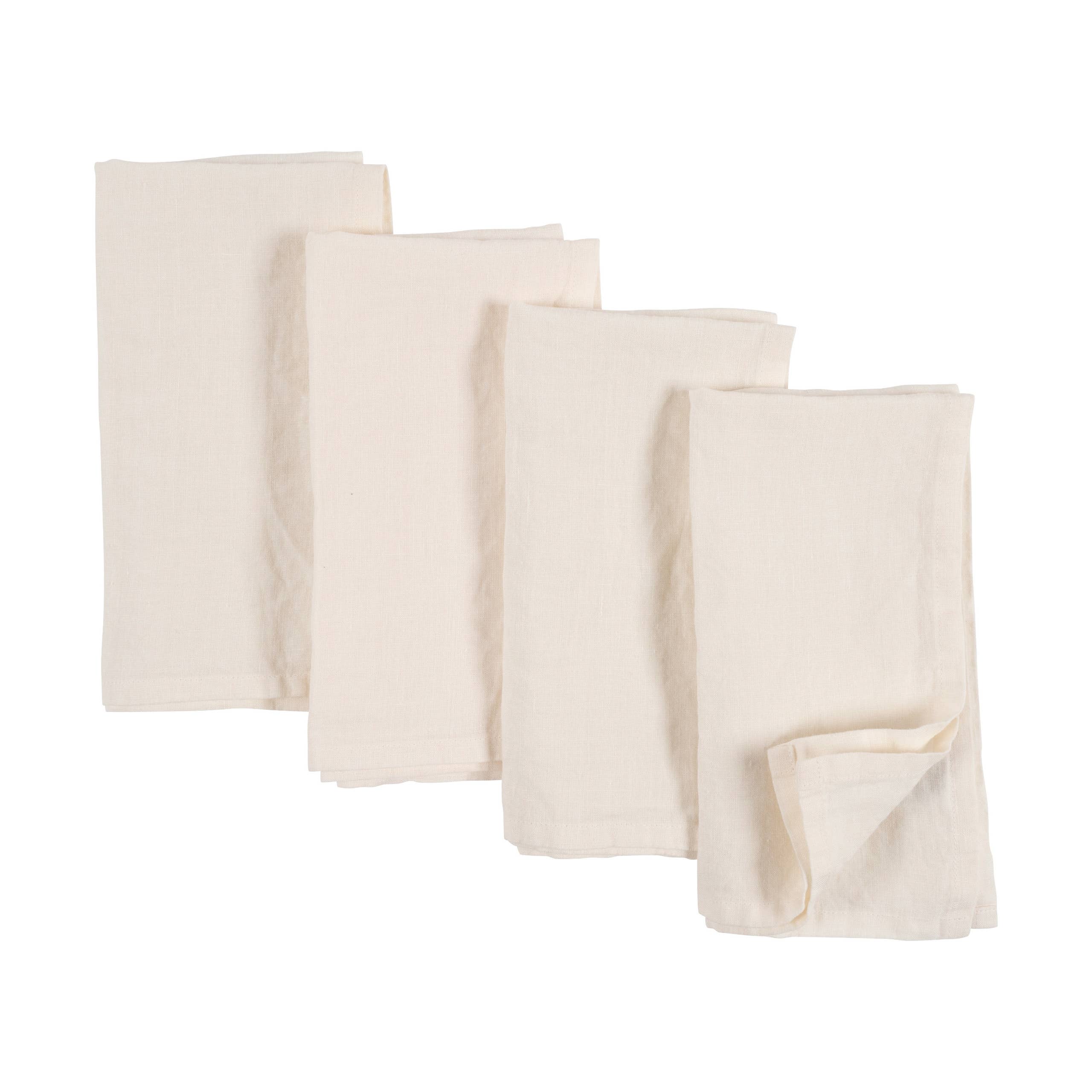 KAF Home - Wholesale Dinner & Cloth Napkin - Verona 100% Stone Washed Linen Napkins-Set Of 4, 20" x 20"11