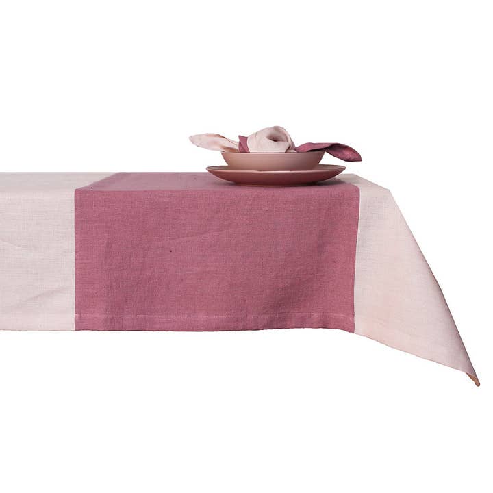 Toalha de mesa LISTRADA 100% linho por atacado de Giardino Segreto