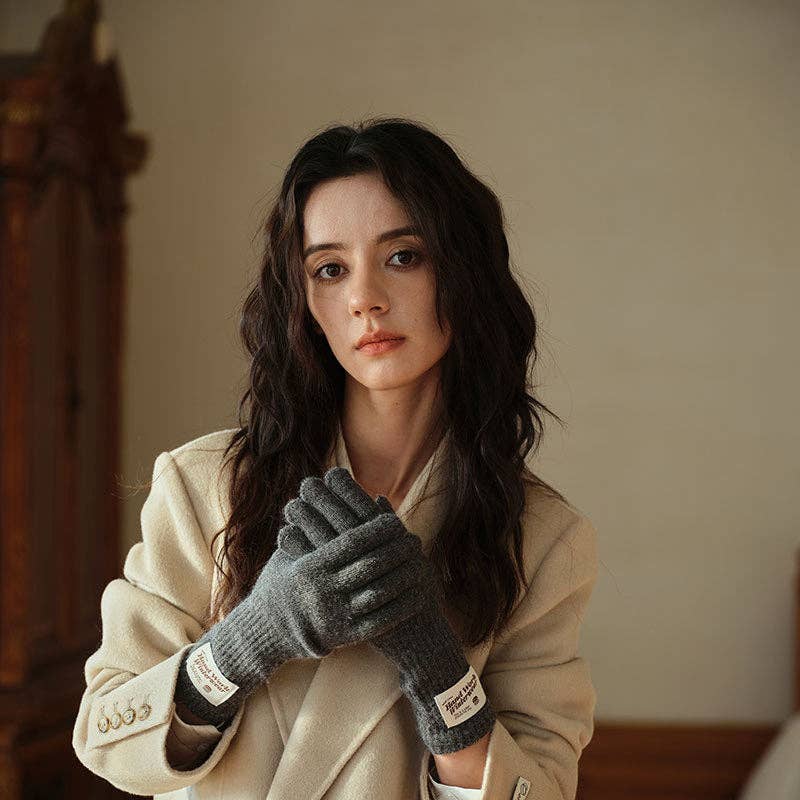 SALINA TRADING INC - Wholesale Gloves - Women's - Handmade 18-Color Knitted Long Gloves for Women - Touchscreen Fingerless Cycling Gloves20