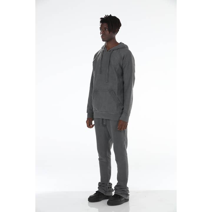 Stylo – Fato de treino – Homem por atacado – Fato de Treino em Veludo Canelado Antracite com Bainha Larga e Justa1