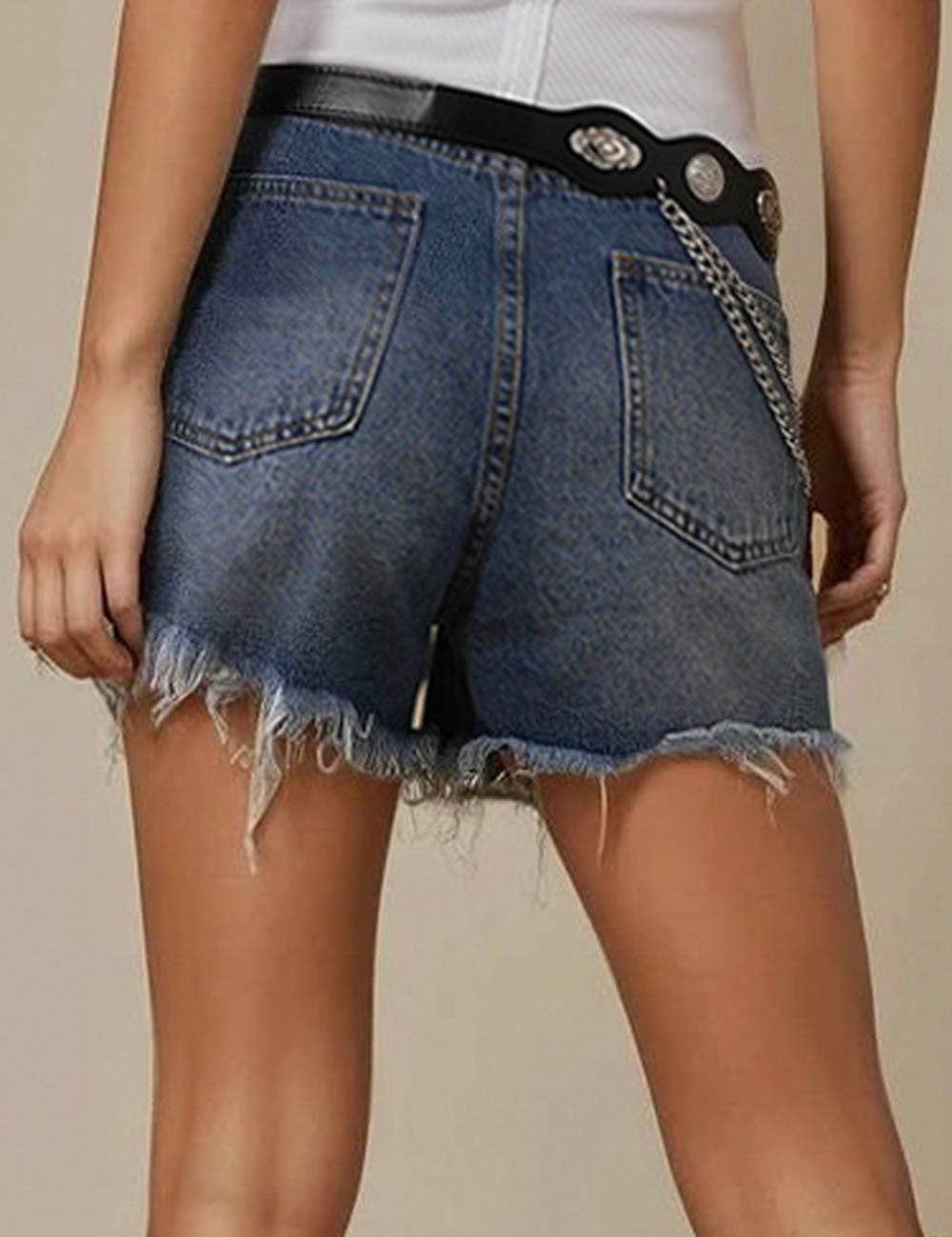 Sweetkama - Wholesale Shorts - Women's - Ladies Distressed High Waist Denim Shorts SKS2652