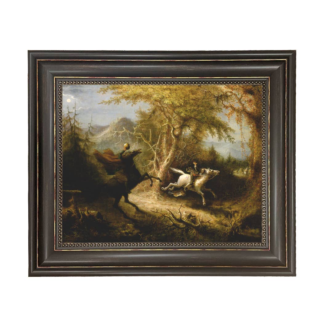Madison Bay Co. - Historical Home Decor Reproductions - Wholesale Schilderen/Tekenen - Schilderijafdruk van de Ruiter zonder Hoofd die Ichabod Crane Achtervolgt46