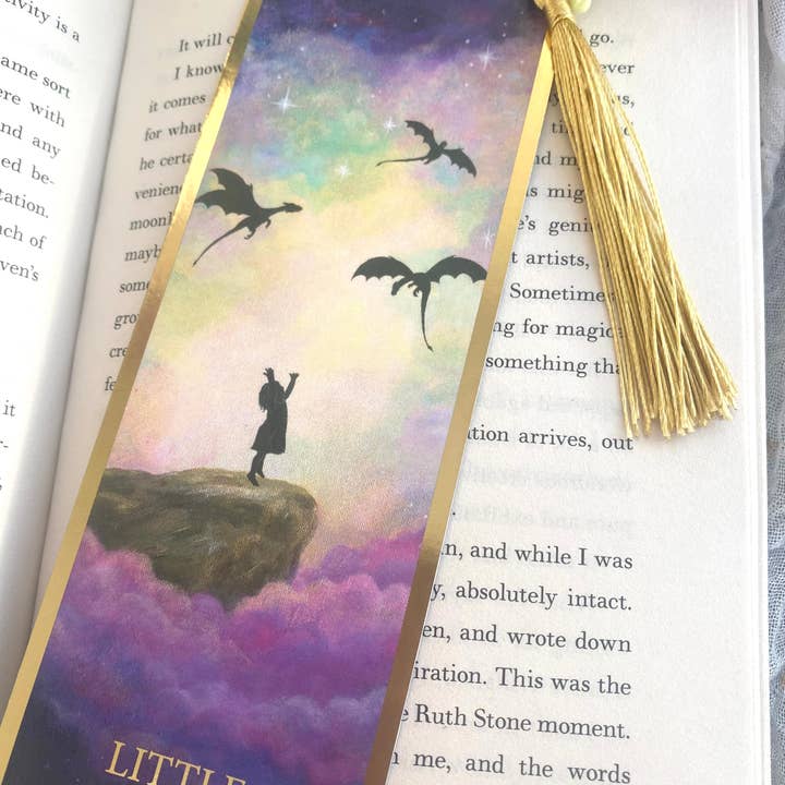 Marcapáginas de papel dorado Little Dragon para venta al por mayor de Dream Capture Artwork