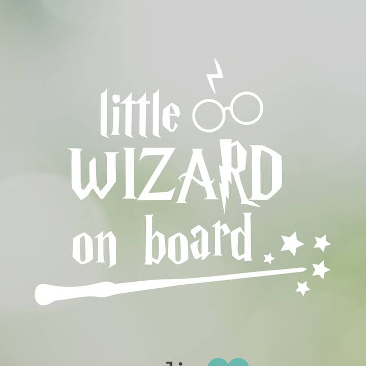 Pequeno feiticeiro a bordo - decalque de carro de bebê por atacado de Paperclip & Co