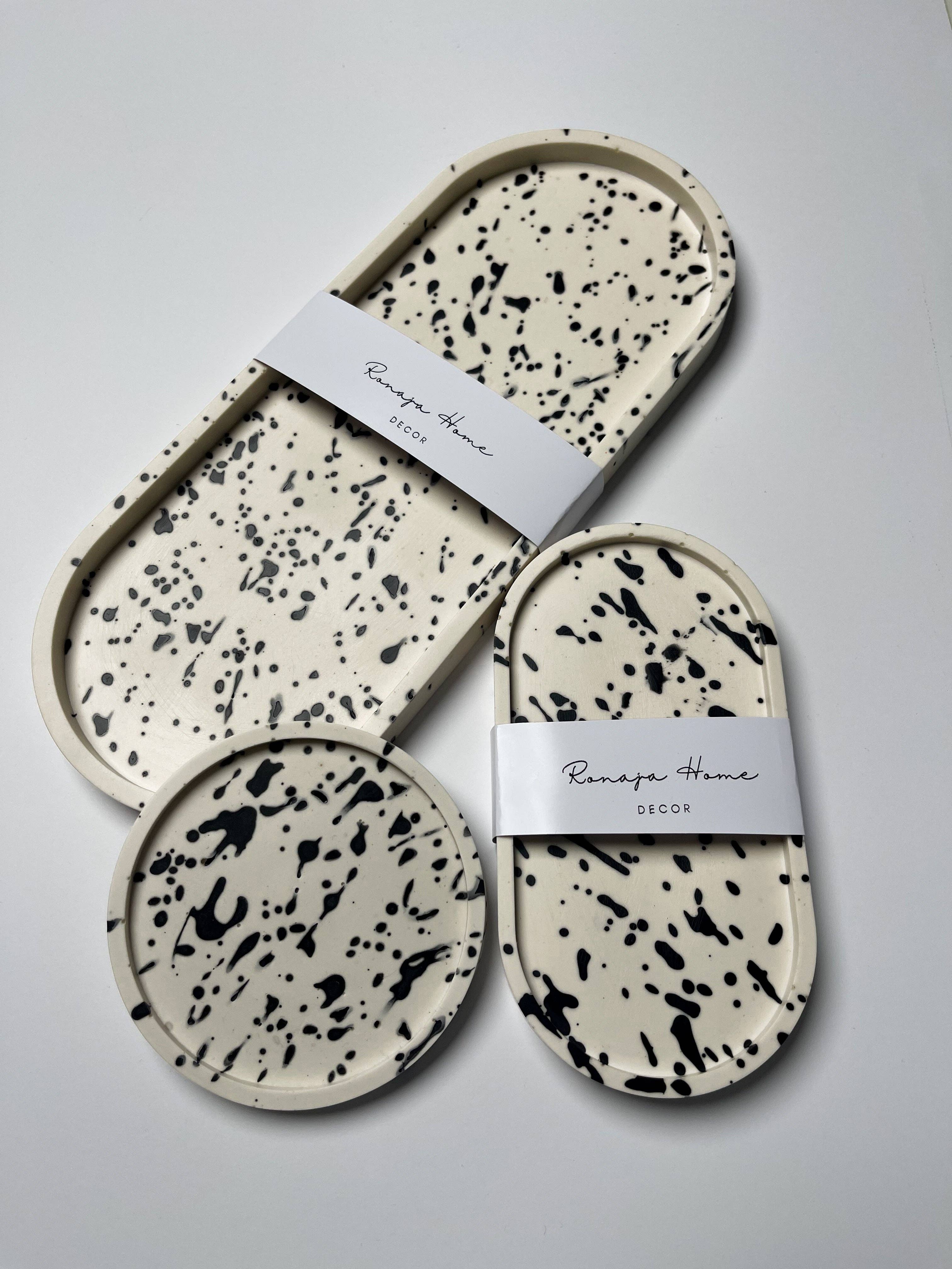 Ronaja Home - Wholesale Decorative Tray - Black Dalmatian Candle Tray1