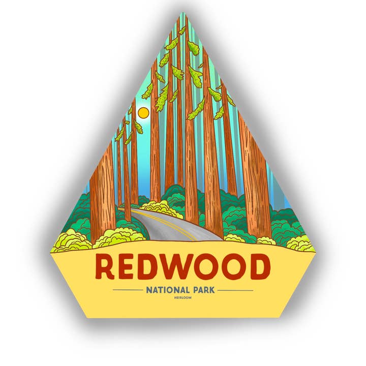 Redwood National Park - California Sticker for wholesale by Heirloom Design Co.