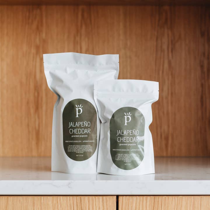 JalapeƱo Cheddar Popcorn for wholesale by Popnotch Goods
