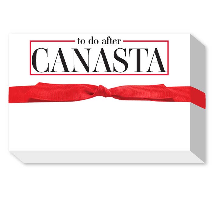 TO DO AFTER CANASTA BIG AND BOLD NOTEPAD for wholesale by Donovan Designs