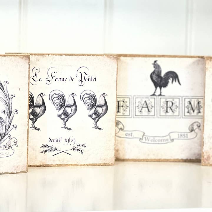 Ensemble de mini-enseignes Chicken pour la vente par Thompsons Handmade Country LLC