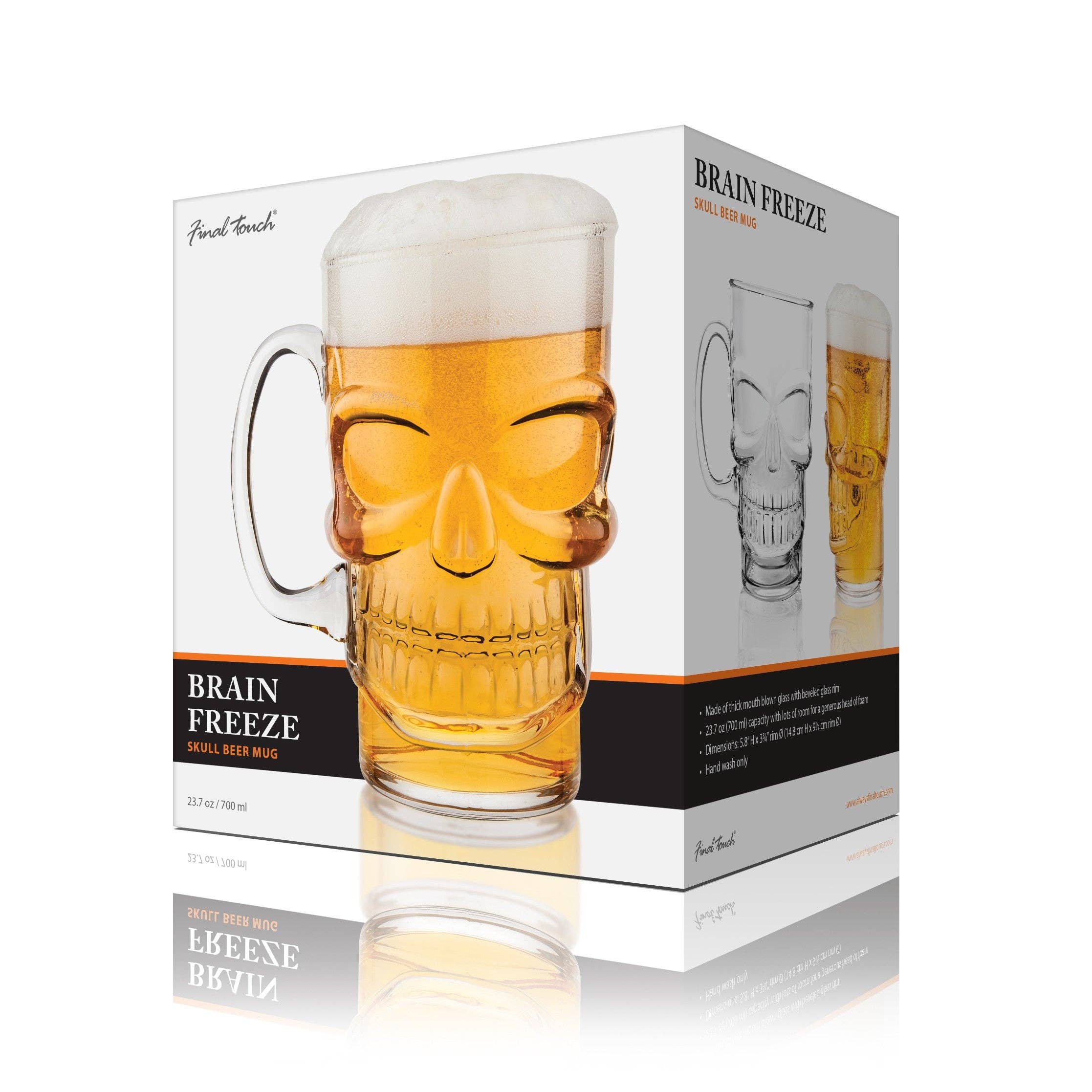 Final Touch - Wholesale Beer Glass/Mug - Brain Freeze Skull Beer Mug4