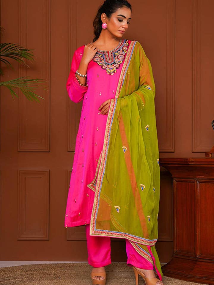 Yunikulondon - Vente Ensemble haut et pantalon (PAS d'intérieur) - Femme - Ensemble Kurta Classique Raga7