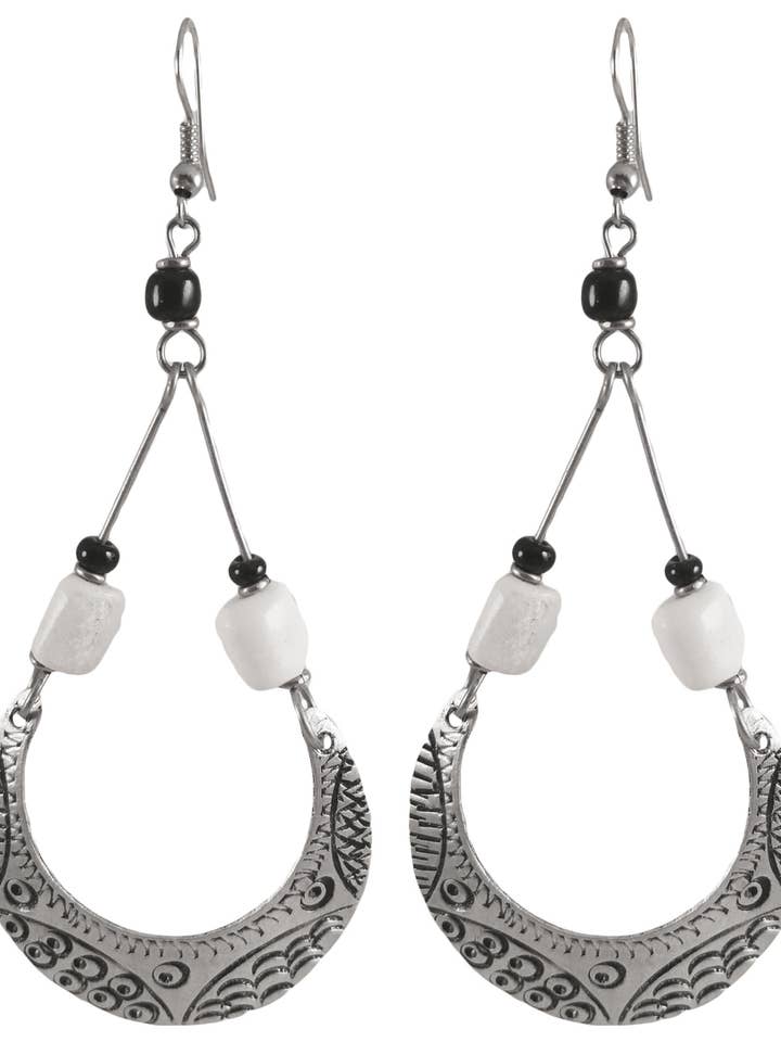 Lightweight Hand Hammered Half Circle Earrngs for wholesale by Maisha