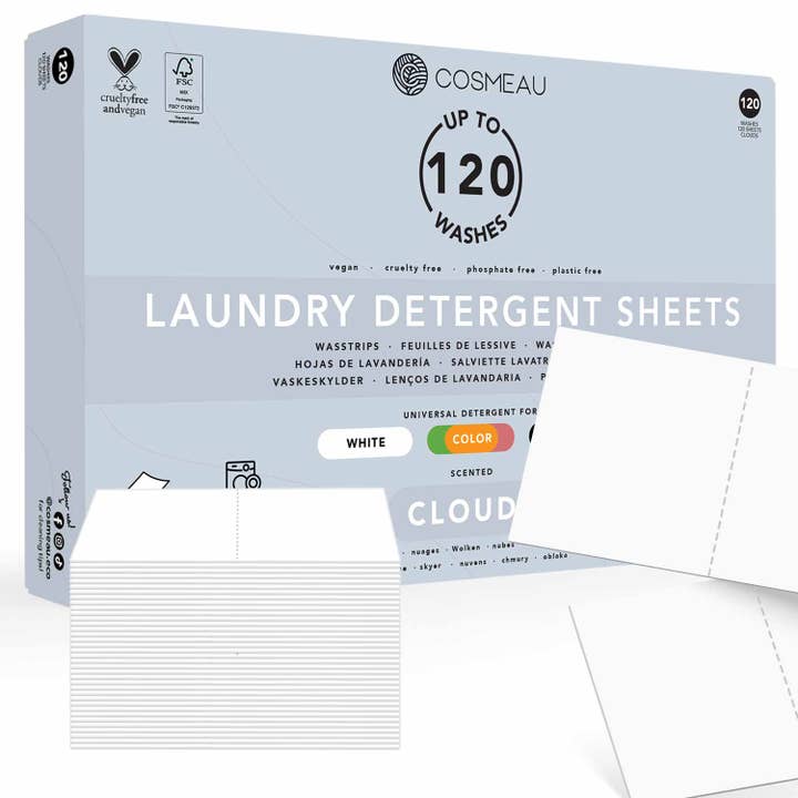 Cosmeau Laundry Sheets Drifting Clouds for wholesale by Bamboozy x Cosmeau