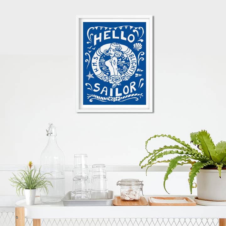 Port and Lemon - Wholesale Art Print - Hello Sailor Art Print by Port and Lemon