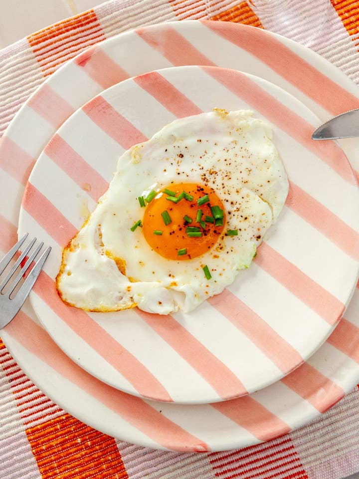 Klein bord roze strepen (Ø18cm) voor wholesale door Marobali