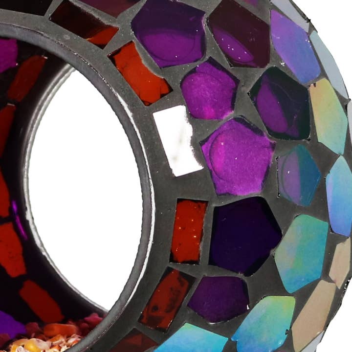 Sunnydaze Decor - Wholesale Bird Feeder - Round Mosaic Fly-Through Hanging Bird Feeder - 6 in - Purple14