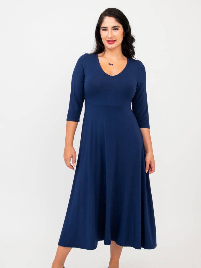 Soul Dress, Indigo, Bamboo for wholesale by Blue Sky Clothing Co LLC