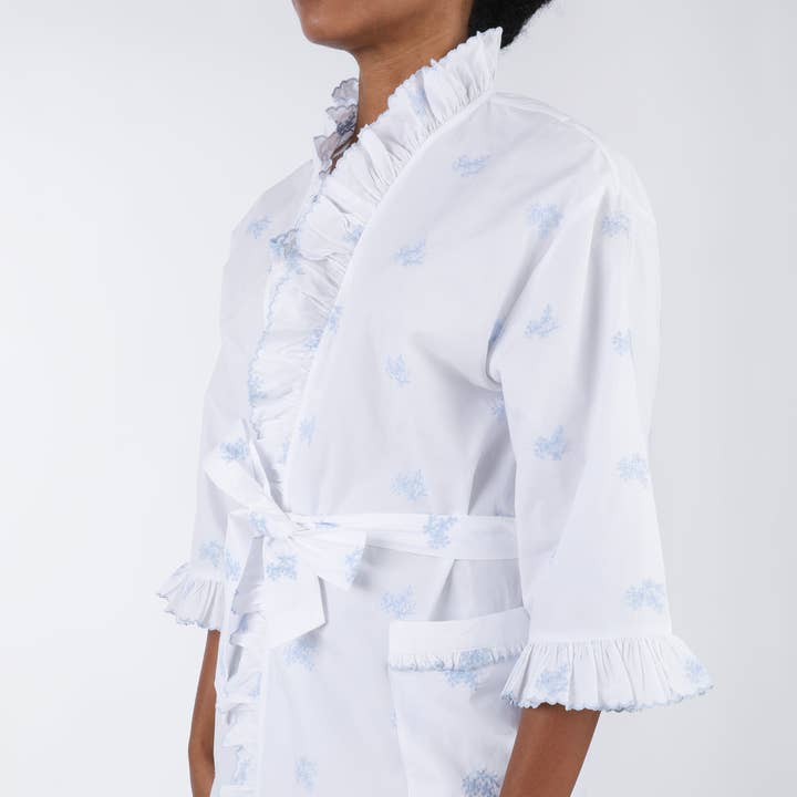 Lenora - Wholesale Robe - Women's - NANCY COTTON RUFFLE EMBROIDERED ROBE5