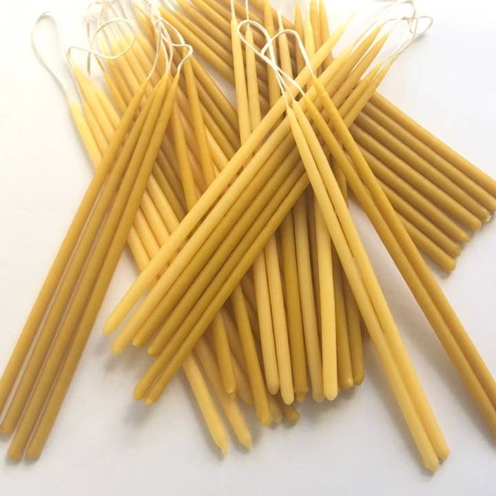 Five Bees Yard - Wholesale Tapered Candle/Candlestick - Hanukkah Beeswax Candles | Orthodox Candle | Spiritual Stick