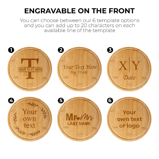 Famgraving - Wholesale Cheese Board - Personalized Charcuterie cheese knives board Set/4 Pieces 14