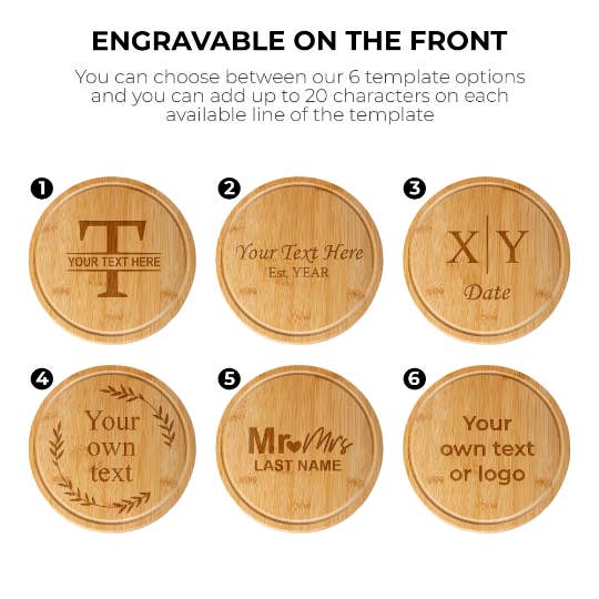 Famgraving - Wholesale Cheese Board - Personalized Charcuterie cheese knives board Set/4 Pieces 14