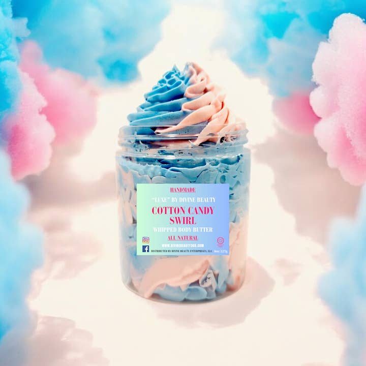 Divine Beauty Enterprises - Wholesale Body Balm/Butter - Cotton Candy Swirl Whipped Body Butter