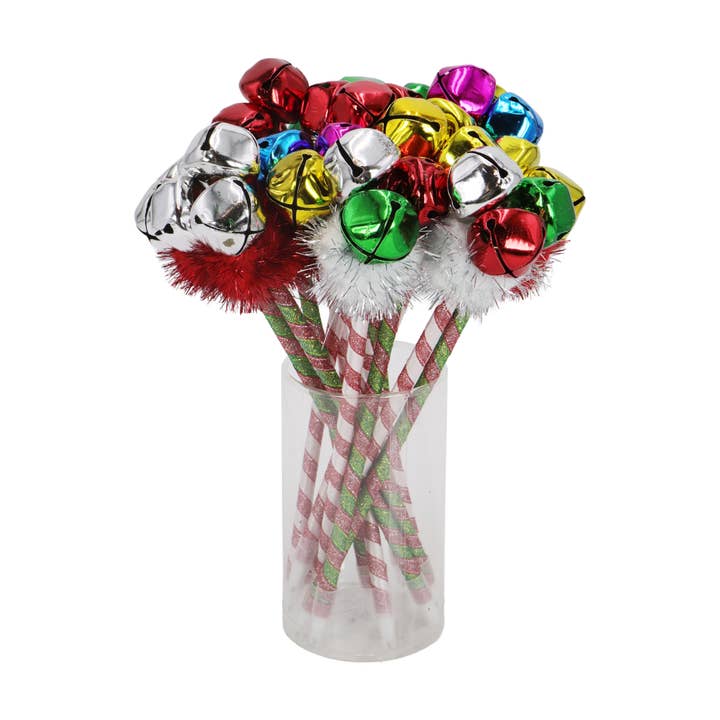 ASSORTED Christmas Jingle Bell Ornament Pen - 12 Pcs for wholesale on Faire1