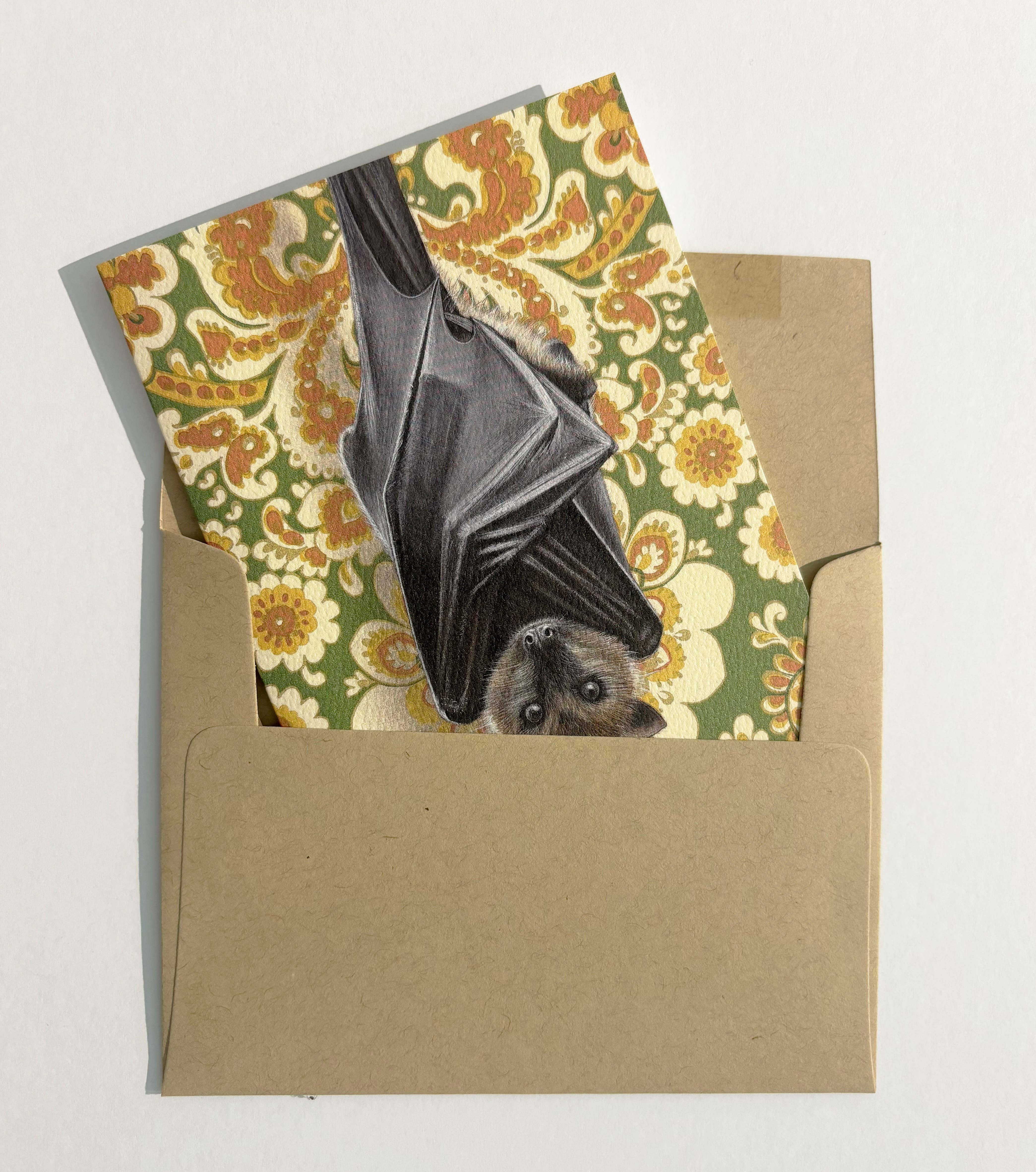 Emily Uchytil - Wholesale Briefpapier/indexkaartenset - Flying Fox Bat - Notitiekaartje2