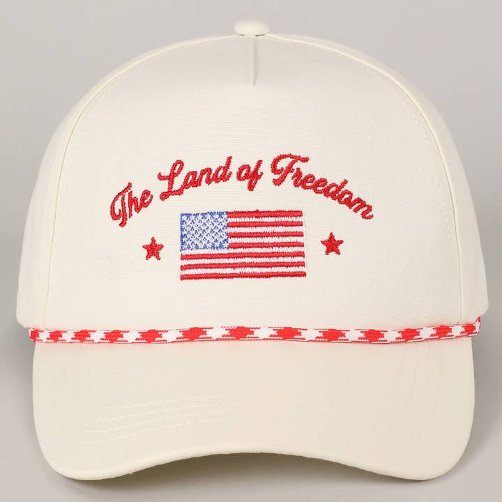 Fashion City - Wholesale Trucker Hat - Unisex - The Land of Freedom Flag Embroidered Trucker Hat
