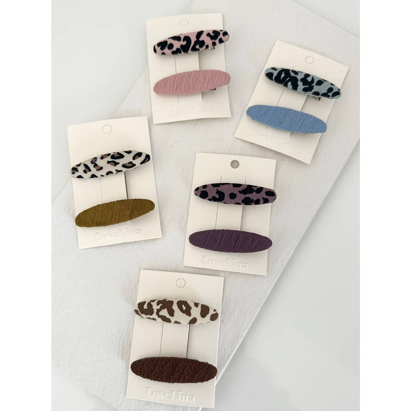 Assorted Glam Leopard 2PC Hair Clip Set for wholesale on Faire1