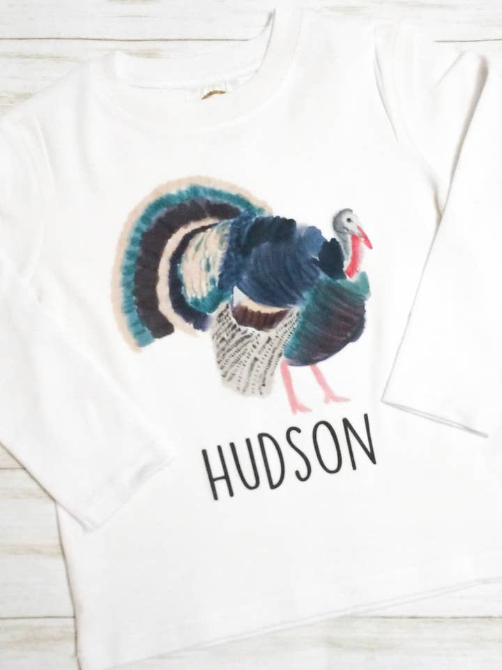 Watercolor Turkey Shirt for wholesale by The Sweet Oak Boutique