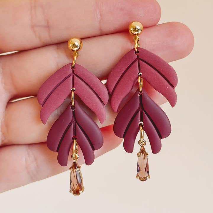Mildstormcrafts – Großhandel Ohrhänger – Polymerclay Earrings | Leichte Ohrringe | Tria Drop0