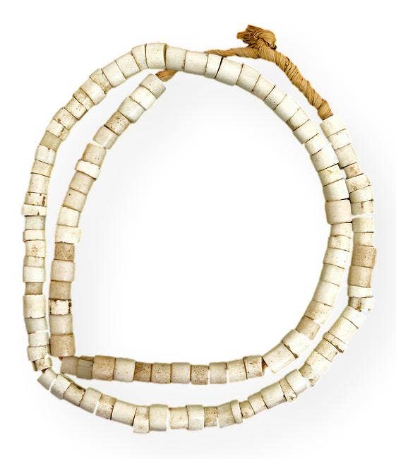 Africa Direct - Wholesale Beads - White Goomba Trade Beads