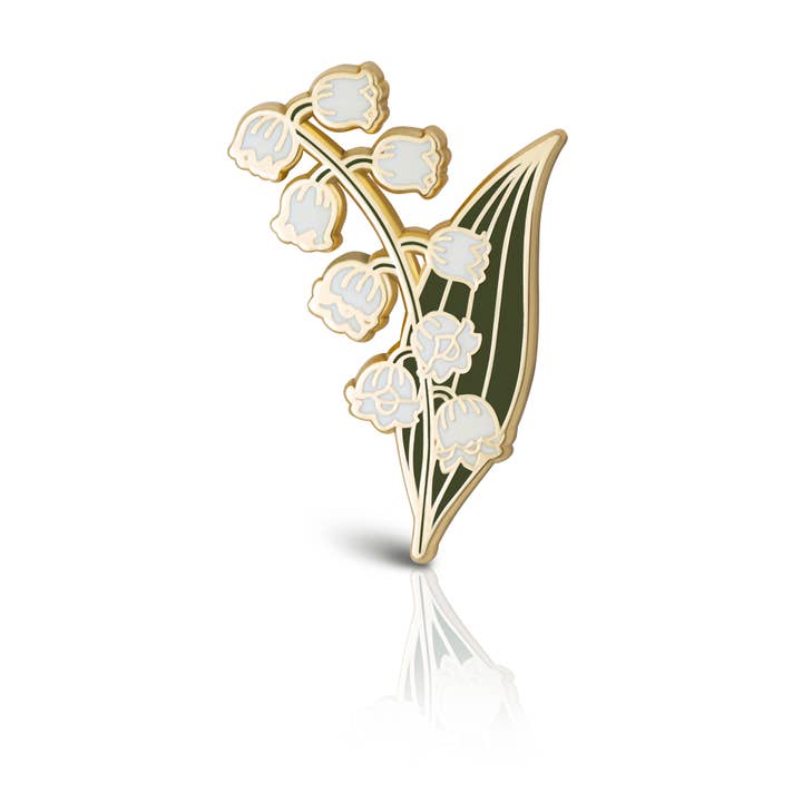 Plant Scouts - Wholesale Lapel Pin/Button - Lily of the Valley Flower Enamel Pin | May BirthMonth Flower