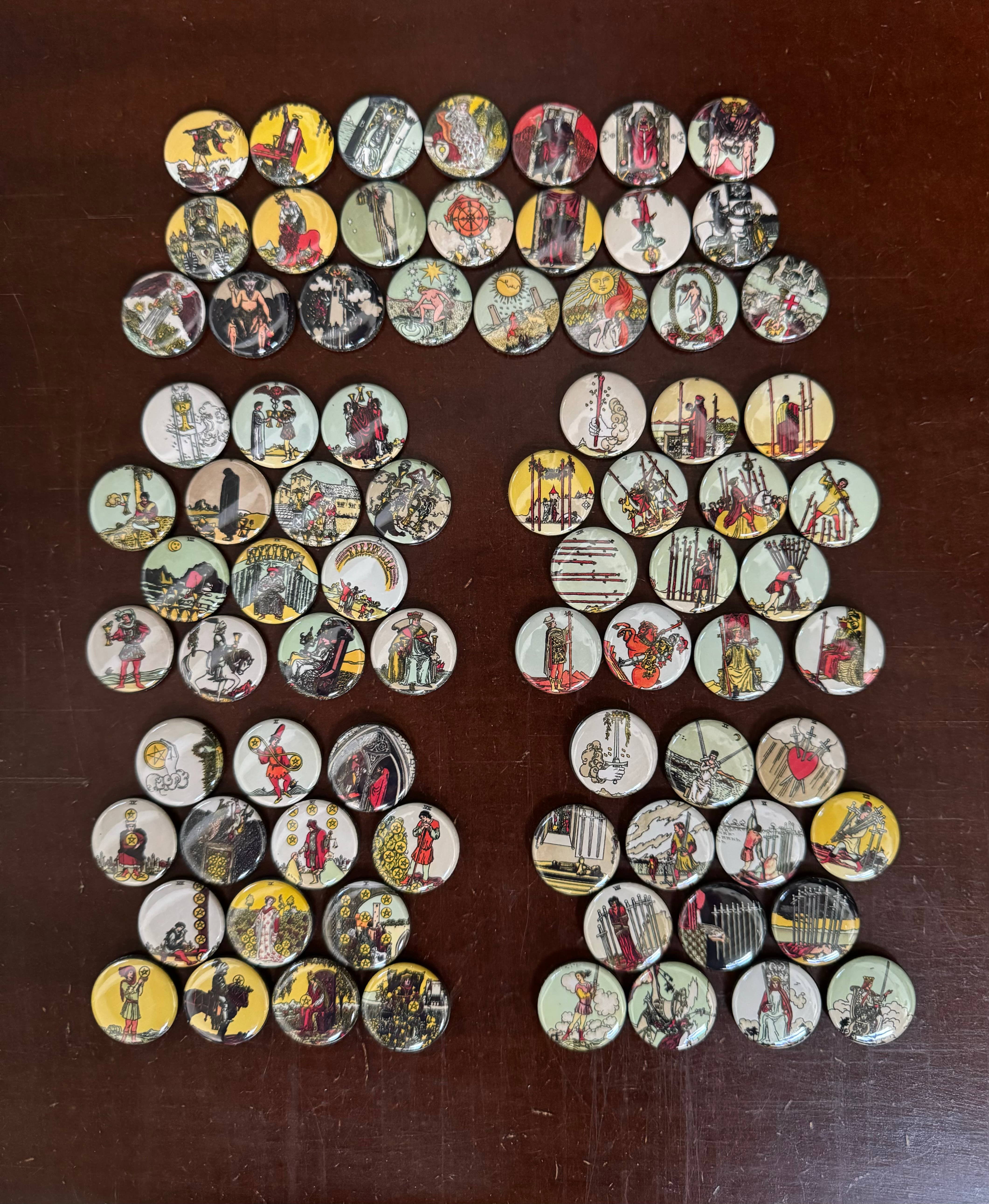 The Button Girl - Wholesale Lapel Pin/Button - Tarot as buttons!