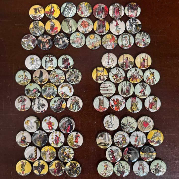 The Button Girl - Wholesale Lapel Pin/Button - Tarot as buttons!0