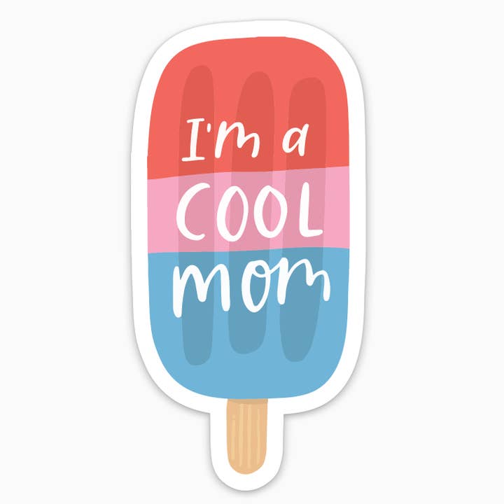 I'm a Cool Mom Popsicle Vinyl Klistermärke, Vattentålig, Mamma för wholesale av Happy Tines Design Co.