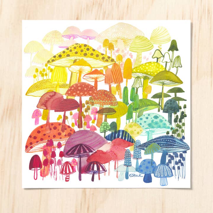 Champignons à spectre complet - Impression de production pour la vente par Kerstin Stock Art