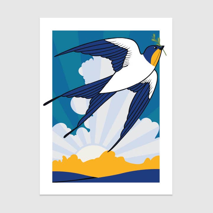 Swallow Sunlit Poster (30x40cm & 50x70cm) for wholesale by Redy.