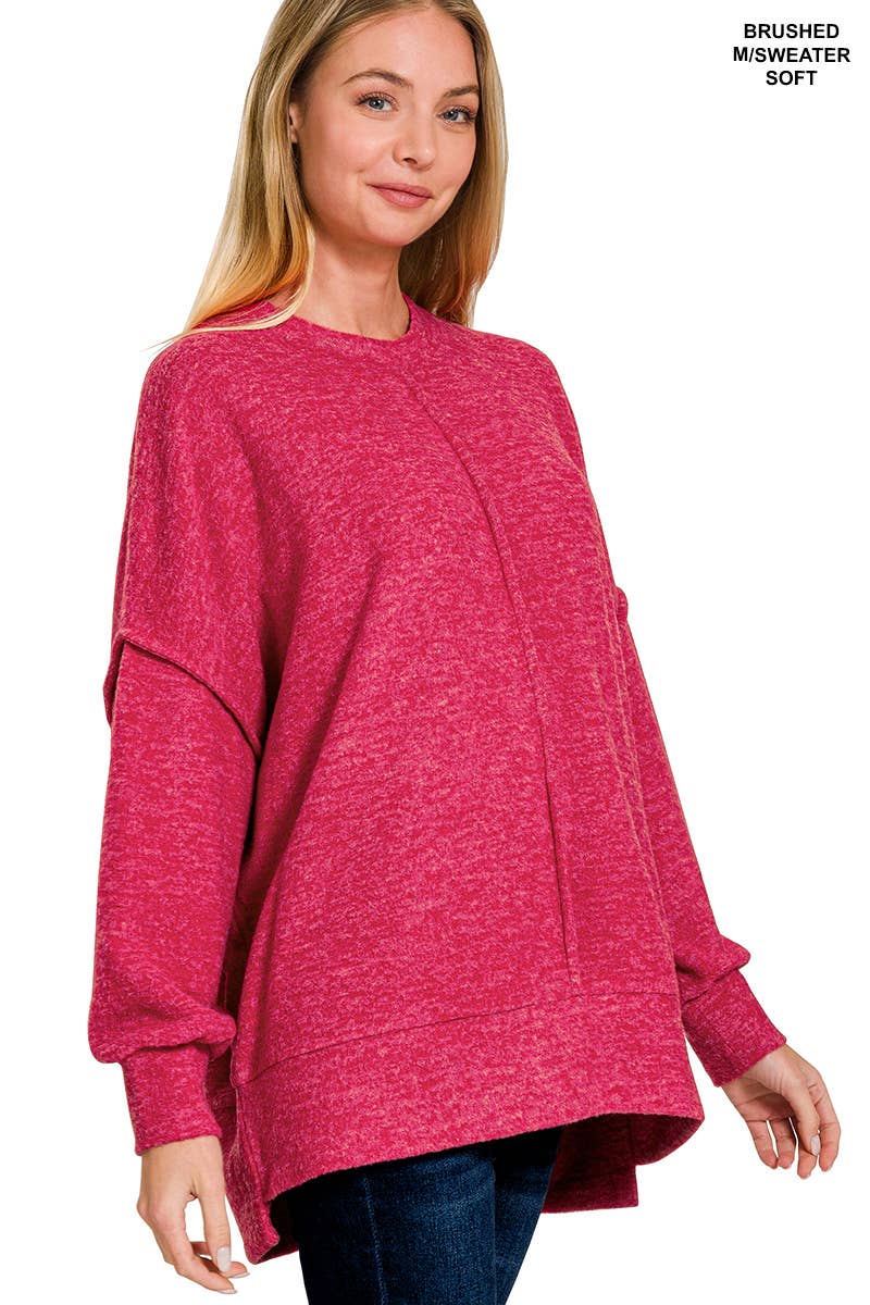 42POPS – Engroshandel Pullover - Dame – , Børstet Hacci Oversized Sweater med rygmærke16