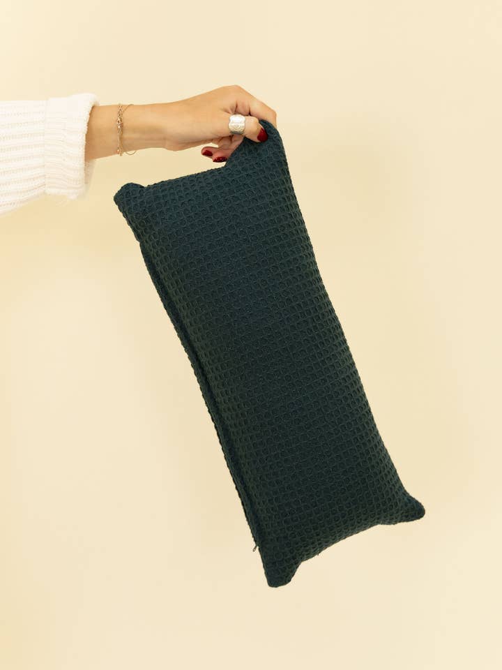 Organic Cotton Waffle Weave Pillow Cover - Midnight B for wholesale by eelo