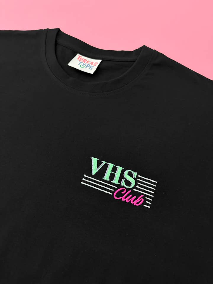 VHS Club T-shirt for wholesale by Thread Type Ltd