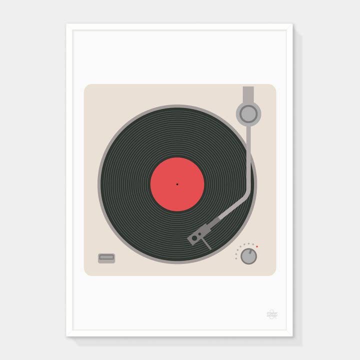 Vinyl Record Player Art Print por atacado de Showler and Showler